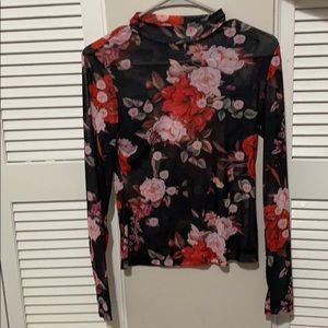 Sheer Floral Top